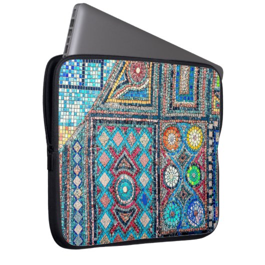 unglaublich schön und lebhaft antikes Mosaik Laptopschutzhülle (Vorne Rechts)