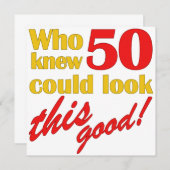 Unglaublich witzig 50. Geburtstagsparty Einladunge Einladung (Vorne/Hinten)