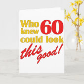 Unglaublich witzig 60. Geburtstagsgeschenke Karte (Gelbe Blume)