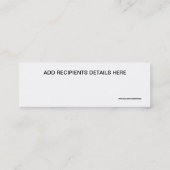 Unglaublich witzig Adressenänderung Mini Visitenkarte (Rückseite)