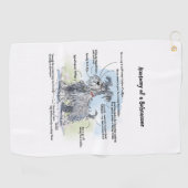 Unglaublich witzig Anatomie eines Schnauzers Golfhandtuch (Horizontal)