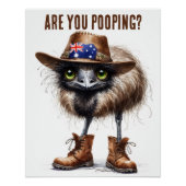 Unglaublich witzig australisches Emu Natural Brown Poster (Vorderseite)