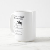 Unglaublich witzig Begriffe Lebensdauer von Pferde Kaffeetasse (Vorderseite Links)