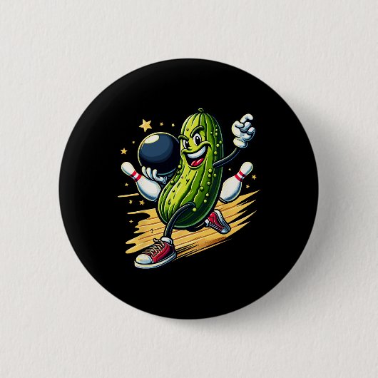 Unglaublich witzig Bowling Pickle Button (Vorderseite)