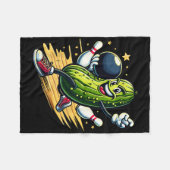 Unglaublich witzig Bowling Pickle Fleecedecke (Vorderseite (Horizontal))