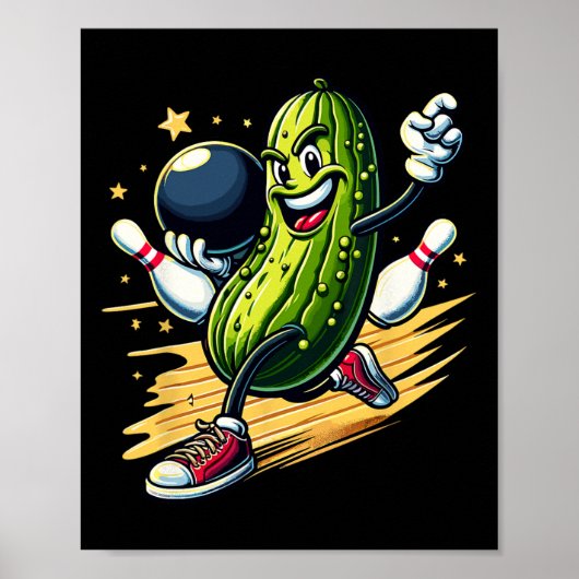 Unglaublich witzig Bowling Pickle Poster (Vorne)