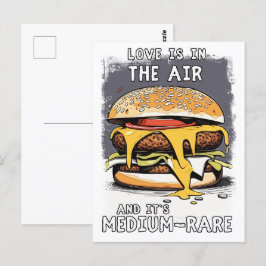 Unglaublich witzig BURGER Zitat Vintage Retro-Illu Postkarte