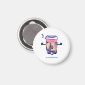Unglaublich witzig Cartoon Kaffeetyp Magnet (Vorderseite/Rückseite)