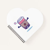 Unglaublich witzig Cartoon Kaffeetyp Notizblock (Vorderseite)