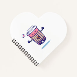 Unglaublich witzig Cartoon Kaffeetyp Notizblock