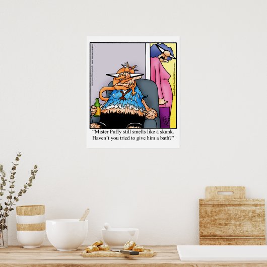 Unglaublich witzig Cat Spaß Poster-Geschenk Poster (Küche)