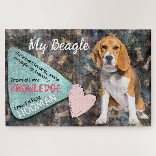 Unglaublich witzig Denken aus Ihrem Beagle Puzzle (Horizontal)