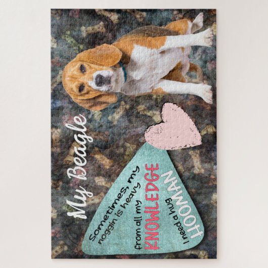 Unglaublich witzig Denken aus Ihrem Beagle Puzzle (Vertikal)