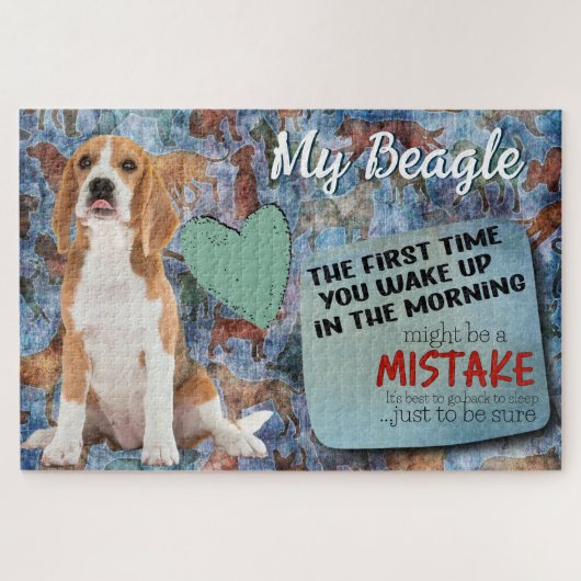 Unglaublich witzig Denken aus Ihrem Beagle Puzzle (Horizontal)