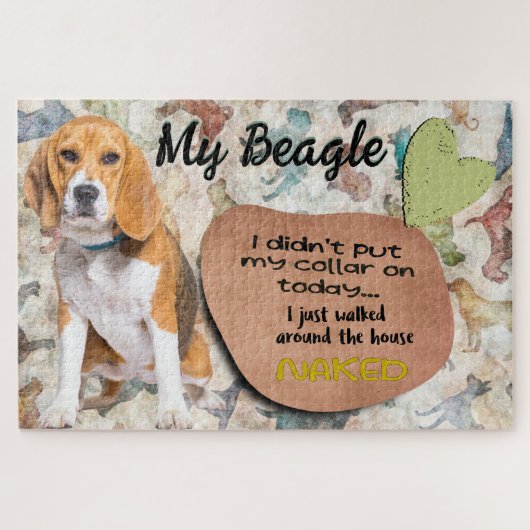 Unglaublich witzig Denken aus Ihrem Beagle Puzzle (Horizontal)