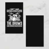 Unglaublich witzig Drummer Musiker Schlagzeug Drum Visitenkarte (Vorne/Hinten)