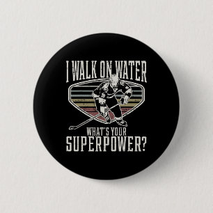 Unglaublich witzig Eishockey, den ich auf dem Wass Button