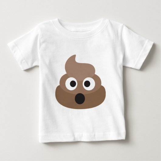 Unglaublich witzig entsetztes Emoji kacken Baby T-shirt (Vorderseite)
