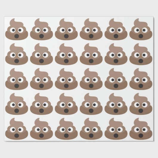 Unglaublich witzig entsetztes Emoji kacken Geschenkpapier (Flach)