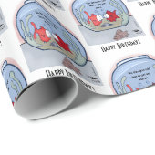 Unglaublich witzig Fisch-Story Wrapping-Papier Geschenkpapier (Rolleneckpunkt)