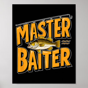 Unglaublich witzig Fischer, der perfekt fischen wi Poster