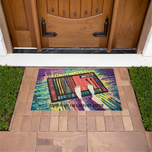 Unglaublich witzig Foot Barcode Doormat Fußmatte (Außenbereich)