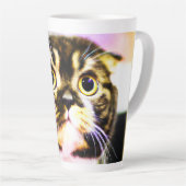 Unglaublich witzig Foto einer lustigen Katze. Jetz Milchtasse (Rechte Ecke)