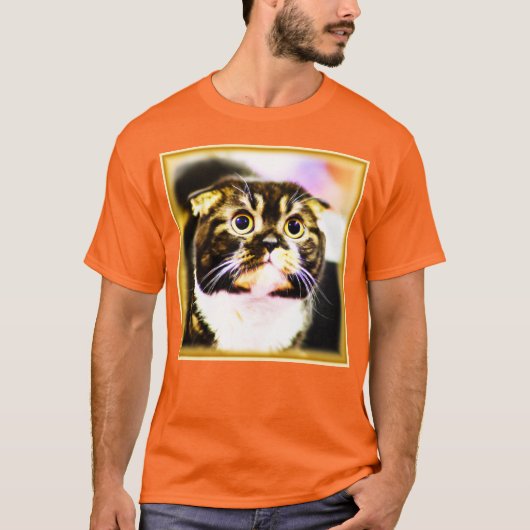 Unglaublich witzig Foto einer lustigen Katze. Jetz T-Shirt (Vorderseite)