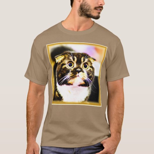 Unglaublich witzig Foto einer lustigen Katze. Jetz T-Shirt (Vorderseite)