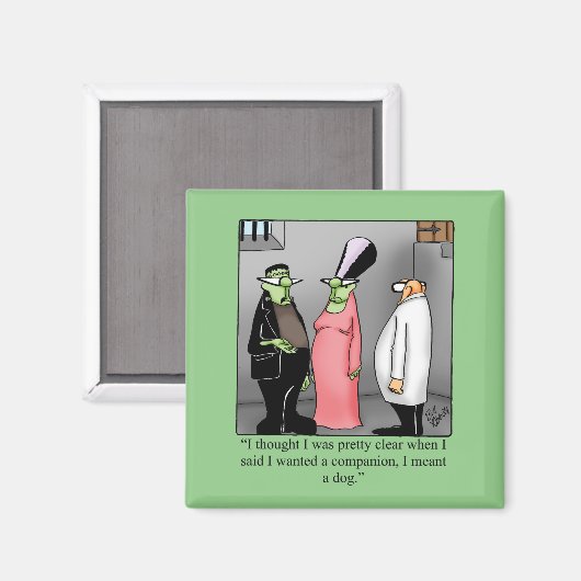 Unglaublich witzig Frankenstein Square Magnet (Vorderseite/Rückseite)