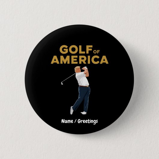 Unglaublich witzig Funny Golf in Amerika Meme Trum Button (Vorderseite)