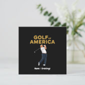 Unglaublich witzig Funny Golf in Amerika Meme Trum Einladung (Stehend Vorderseite)