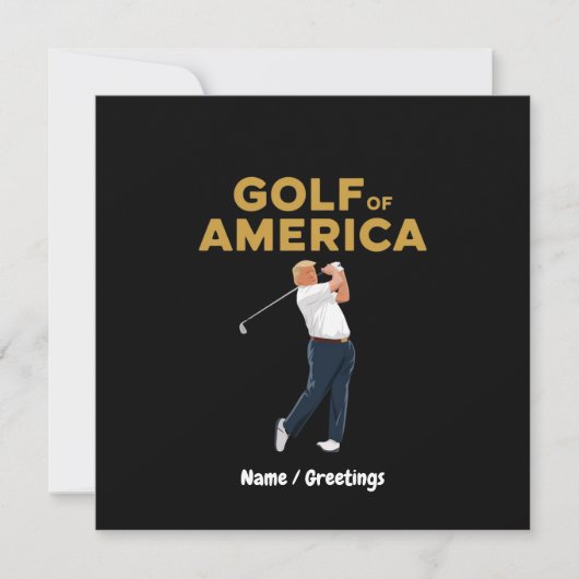 Unglaublich witzig Funny Golf in Amerika Meme Trum Einladung (Vorderseite)