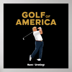 Unglaublich witzig Funny Golf in Amerika Meme Trum Poster