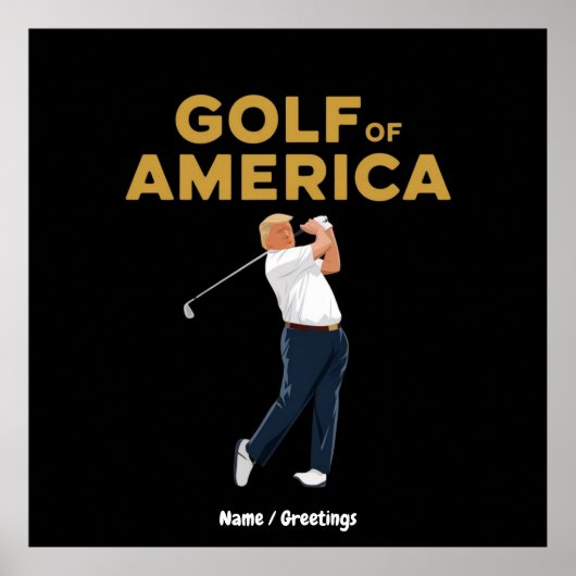 Unglaublich witzig Funny Golf in Amerika Meme Trum Poster (Vorne)