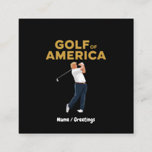 Unglaublich witzig Funny Golf in Amerika Meme Trum Quadratische Visitenkarte