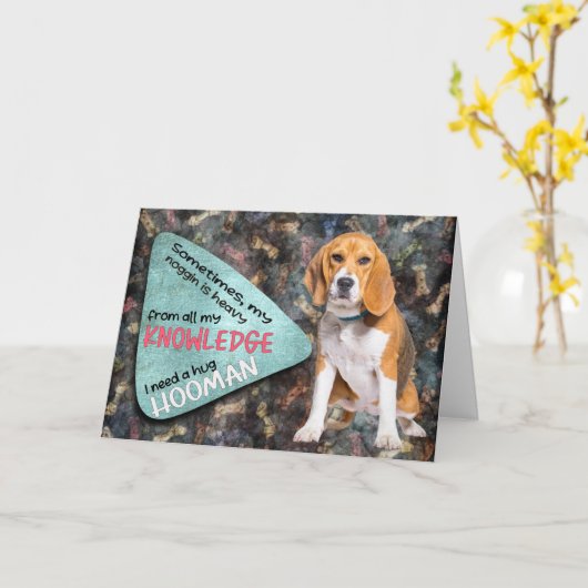Unglaublich witzig Gedanke aus Ihrem Beagle Geburt Karte (Gelbe Blume)
