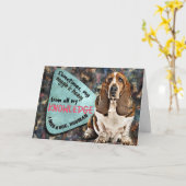 Unglaublich witzig Gedanke von Ihrem Basset Hound  Karte (Gelbe Blume)