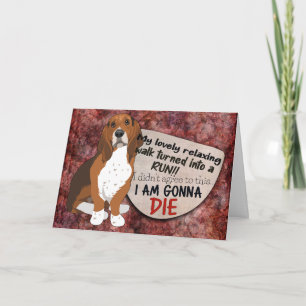 Unglaublich witzig Gedanke von Ihrem Basset Hound Karte