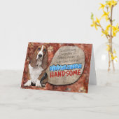 Unglaublich witzig Gedanke von Ihrem Basset Hound  Karte (Gelbe Blume)