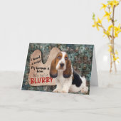 Unglaublich witzig Gedanke von Ihrem Basset Hound Karte (Gelbe Blume)