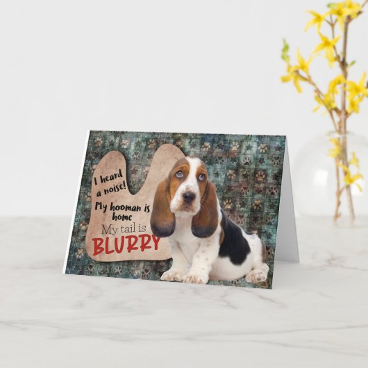 Unglaublich witzig Gedanke von Ihrem Basset Hound Karte (Gelbe Blume)