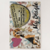 Unglaublich witzig Gedanken von Ihrem Beagle Jigsa Puzzle (Vertikal)