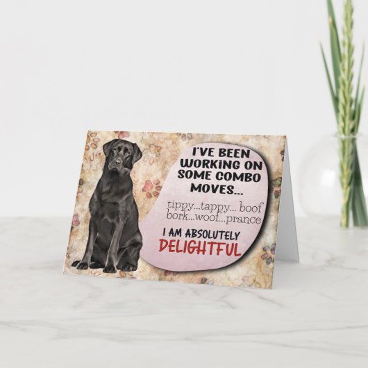 Unglaublich witzig Gedanken von Ihrem Labrador Geb Karte (Vorderseite)