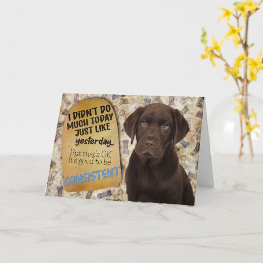 Unglaublich witzig Gedanken von Ihrem Labrador Geb Karte (Gelbe Blume)