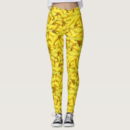 Unglaublich witzig gelbe Bananen ganz über Muster Leggings
