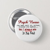Unglaublich witzig Geschenke Redewendungen Psych Button (Vorne & Hinten)