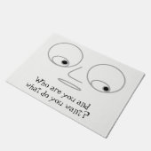 Unglaublich witzig Gesichts-Entwurfs-unhöfliche Fußmatte (Schrägansicht)