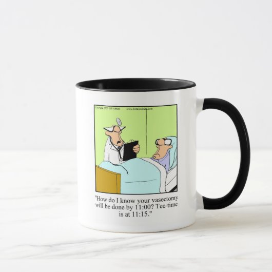 Unglaublich witzig Golf Cartoon Ringer Tasse (Rechts)