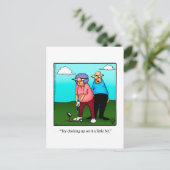 Unglaublich witzig Golf Spaß Postkarte (Stehend Vorderseite)